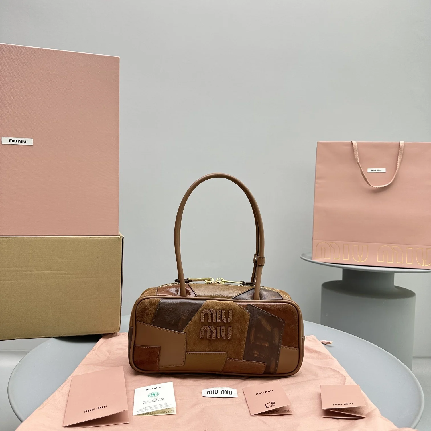 Miu Miu Leather Patchwork Beau Bag Miu Miu Leather Patchwork Beau Bag