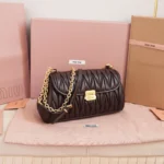 Miu Miu Matelassé Nappa Leather Shoulder Bag(1)