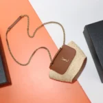 Saint Laurent mini Manon in raffia